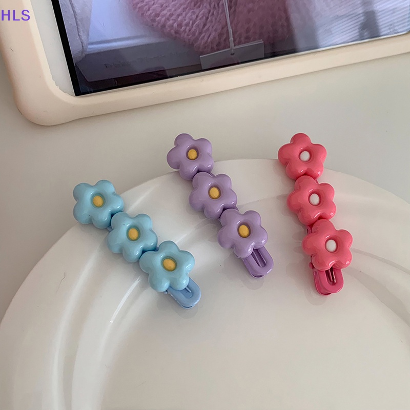 Kẹp Tóc Hình Bông Hoa Màu Kẹo Ngọt Dễ Thương