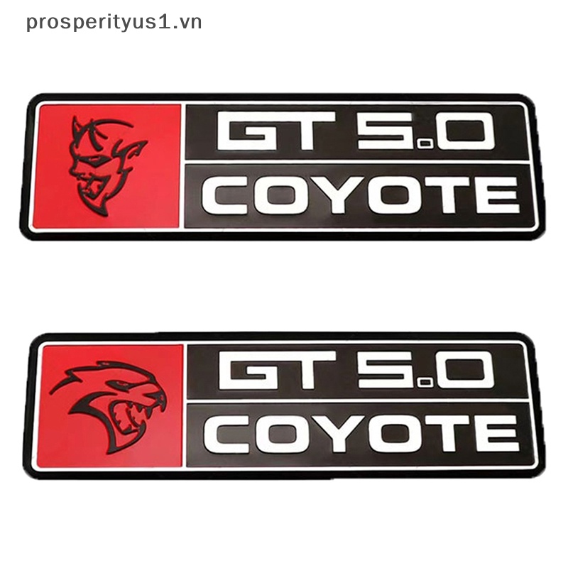 Miếng Dán Logo Bằng Nhôm Trang Trí Thân Xe Hơi Ford Mustang GT350 GT500 Refitg GT5.0 Coote 1