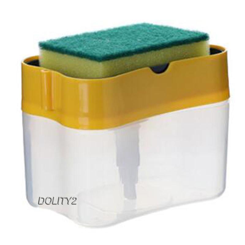 Bình Đựng Xà Phòng Rửa Chén 2 Trong 1 Kèm Giá Đỡ Bọt Biển Tiện Dụng