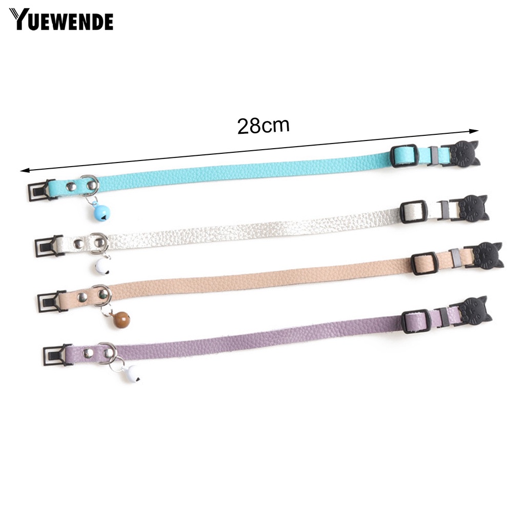 Vòng Cổ Giả Da Chống Cắn Có Thể Điều Chỉnh Gắn Chuông Cho Thú Cưng