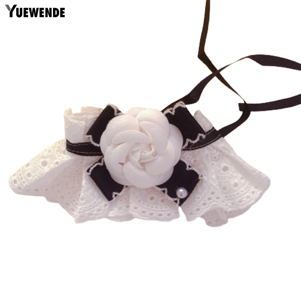 Yq.e Vòng Cổ Yếm Thắt Nơ Hoa Tinh Tế Dễ Mặc Tại Nhà Cho Thú Cưng