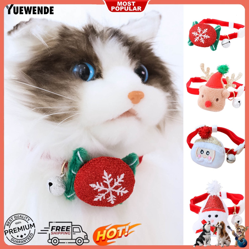 Yq.e Vòng Cổ Gắn Chuông Trang Trí Giáng Sinh Thân Thiện Với Da Cho Thú Cưng