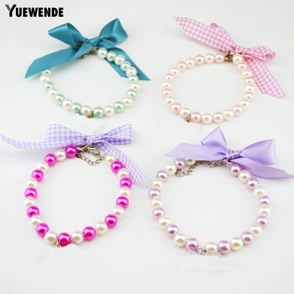 Vòng Cổ Ngọc Trai Giả Thời Trang Chống Dao Động Cho Thú Cưng YQ.E