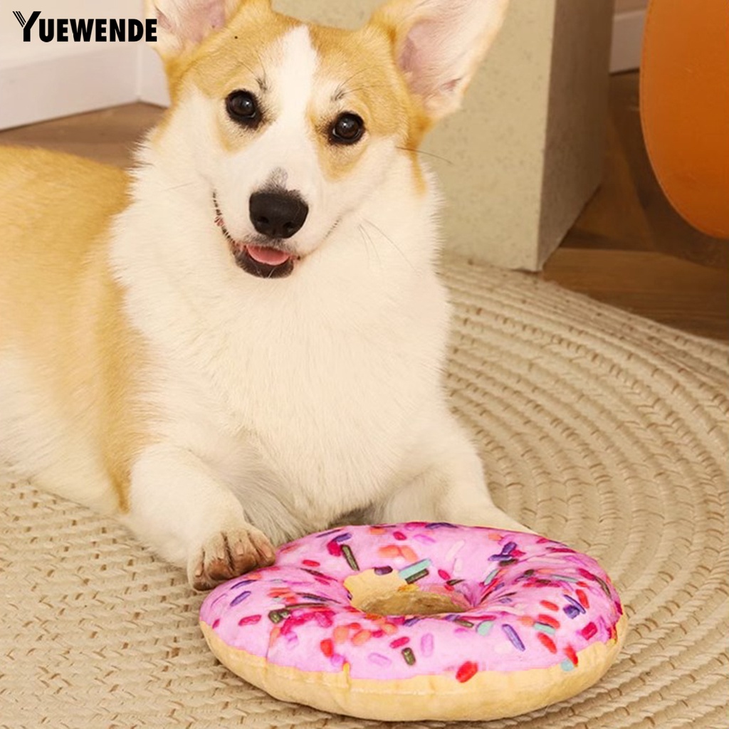 Đồ Chơi Nhai Hình Bánh Donut Có Tiếng Kêu Chống Cắn Cho Thú Cưng