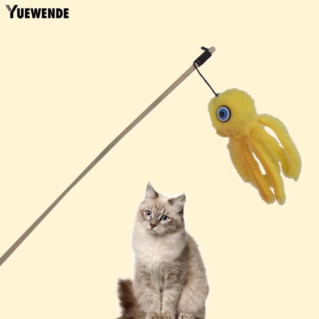 Gậy Lông Nhung Hình Bạch Tuộc Vui Nhộn Tương Tác Huấn Luyện Mèo