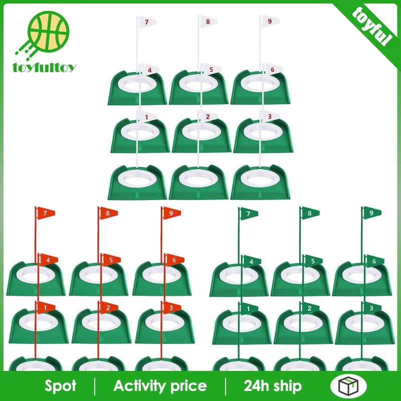 Bộ 9 Cốc Luyện Tập Đánh Golf Có Lỗ Treo Sân Tiện Dụng