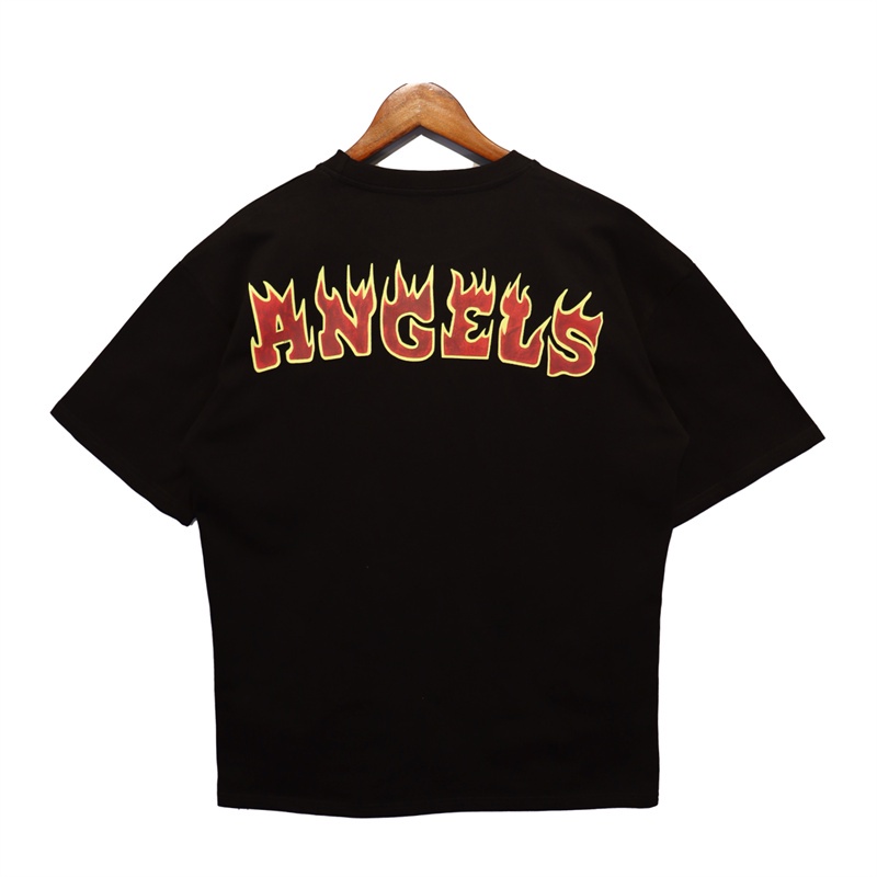 Áo Thun Tay Ngắn Dáng Rộng In Chữ Palm Angels- Thời Trang Xuân Hè 23SS
