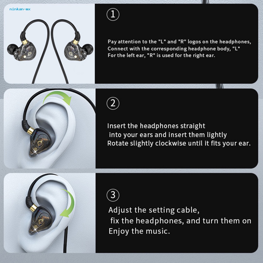 Tai Nghe Nhét Tai Có Dây 3.5mm USB Âm Thanh HiFi Có Nút Điều Khiển Cho Máy Tính