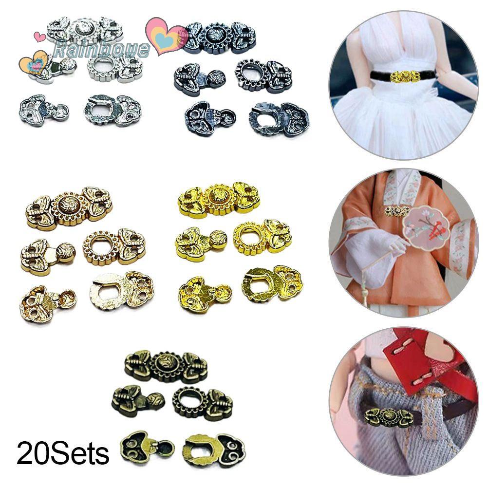 Set 20 Khóa Thắt Lưng Mini Bằng Kim Loại Chất Lượng Cao Dành Cho Búp Bê