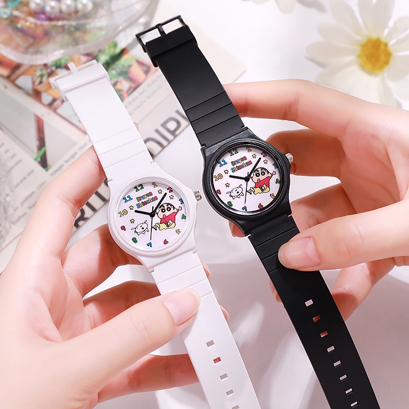 Mới Đồng Hồ Quartz Họa Tiết Hoạt Hình Đơn Giản Cho Bé