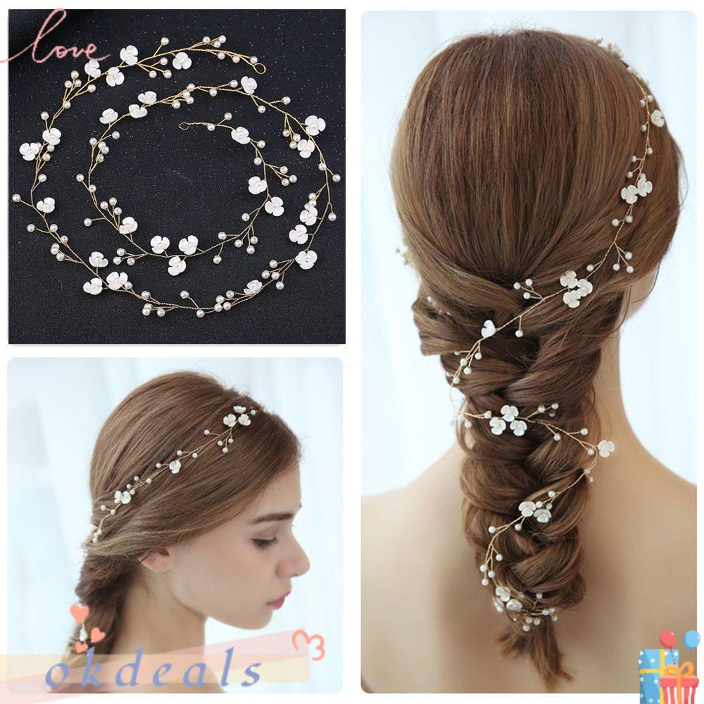 Băng Đô Cài Tóc Hình Hoa Cho Cô Dâu
