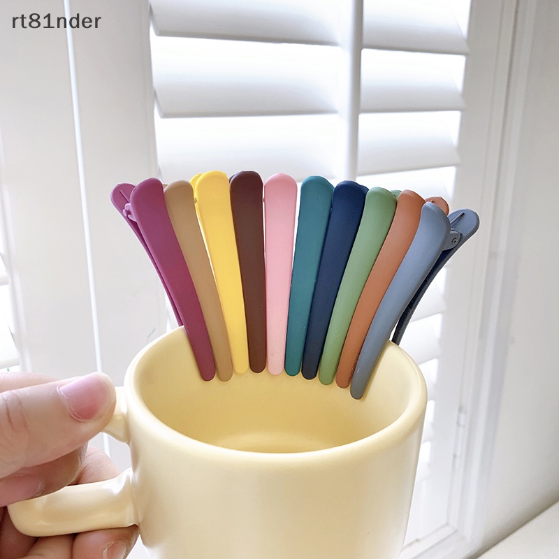 Set 10 Kẹp Mỏ Vịt Bằng Nhựa Màu Kẹo Chuyên Dụng Tạo Kiểu Tóc DIY