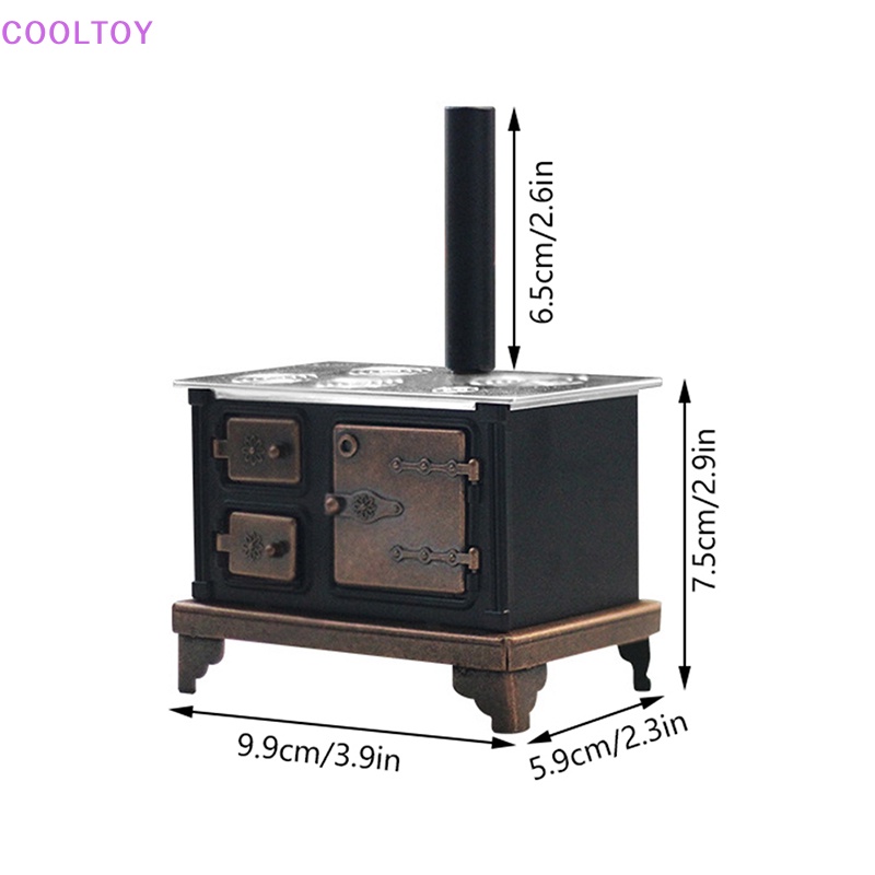 Mô Hình Bếp Lò Mini Tỷ Lệ 1: 12 Dùng Để Trang Trí Nhà Búp Bê