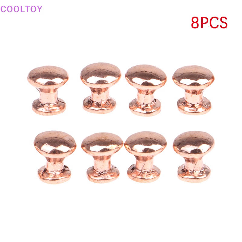 Set 8 Tay Nắm Cửa Tủ Hình Tròn Tỉ Lệ 1: 12 Trang Trí Nhà Búp Bê