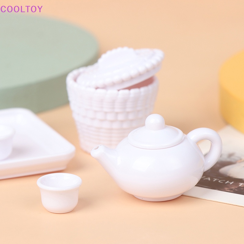 Set 6 Cốc Và Nồi Mini Tỉ Lệ 1: 12 Xinh Xắn Dùng Để Trang Trí Nhà Búp Bê