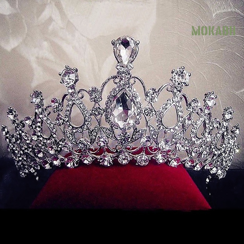 Vương Miện Cài Tóc Đính Đá Lấp Lánh Cho Cô Dâu