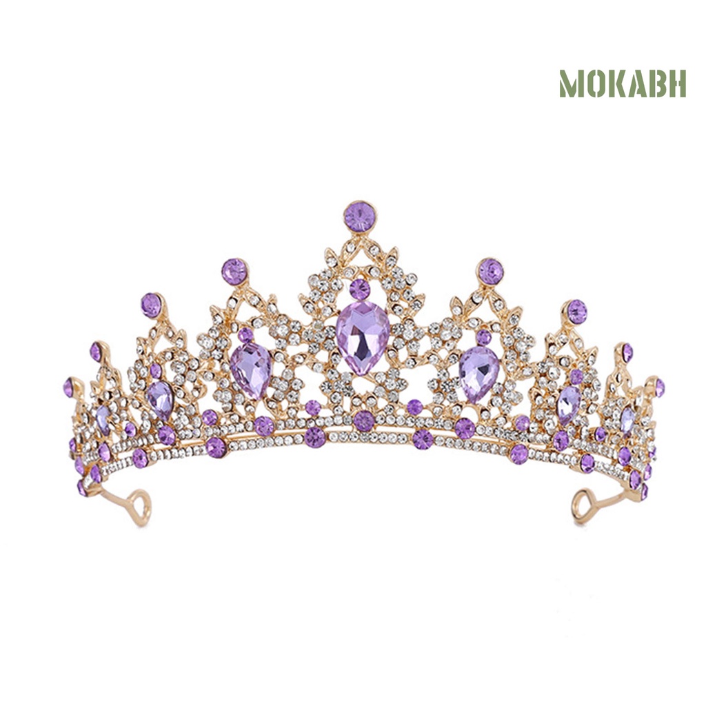 Vương Miện Cài Tóc Đính Đá Lấp Lánh Sang Trọng Cho Cô Dâu