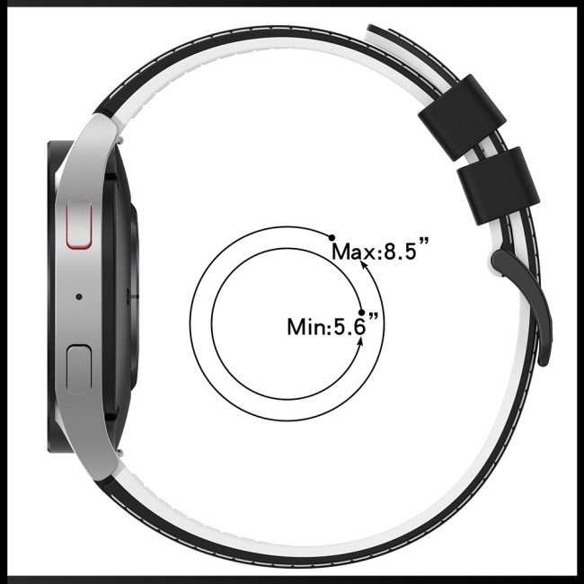 Dây Đeo Silicon Hai Màu Thay Thế Cho Đồng Hồ Thông Minh Samsung Watch5 Watch5 Pro