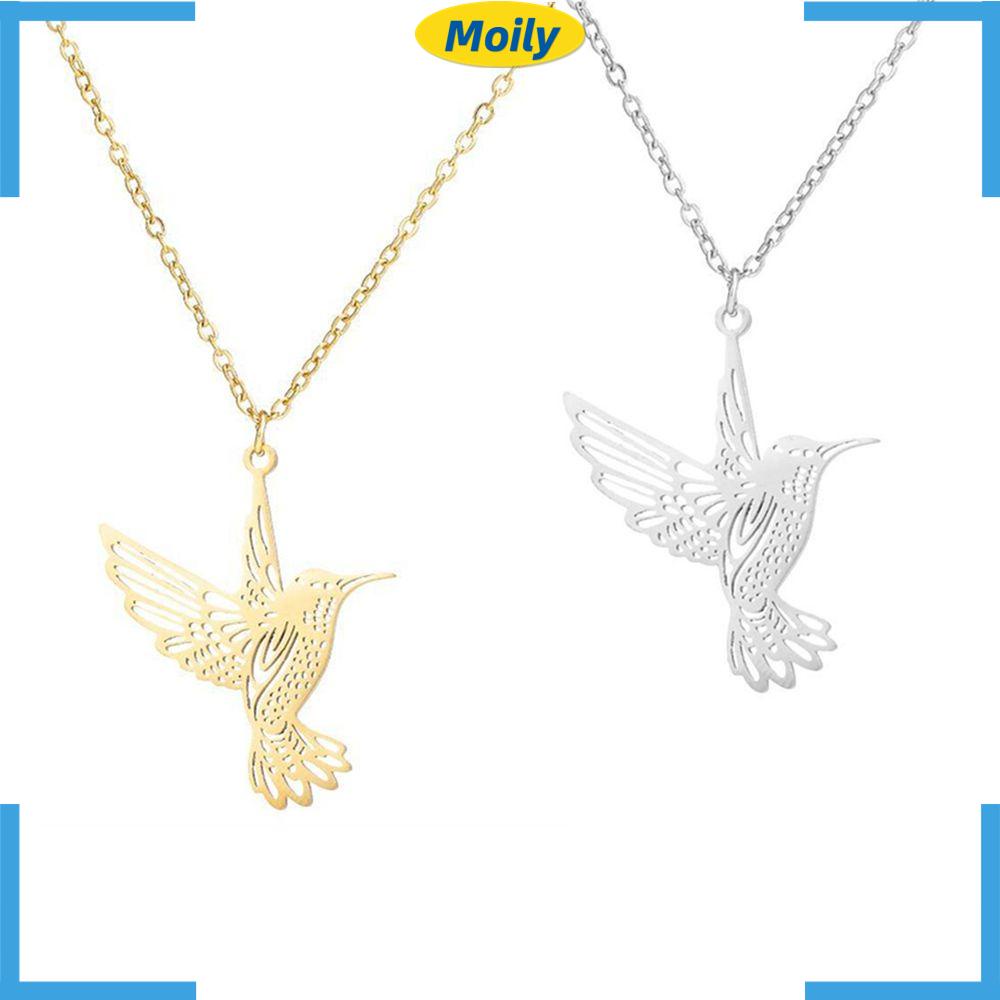 Moilyvn Vòng Cổ Hình Chim Ruồi Cho Nữ|Mặt Dây Chuyền Hình Chú Chim Dễ Thương Xinh Xắn