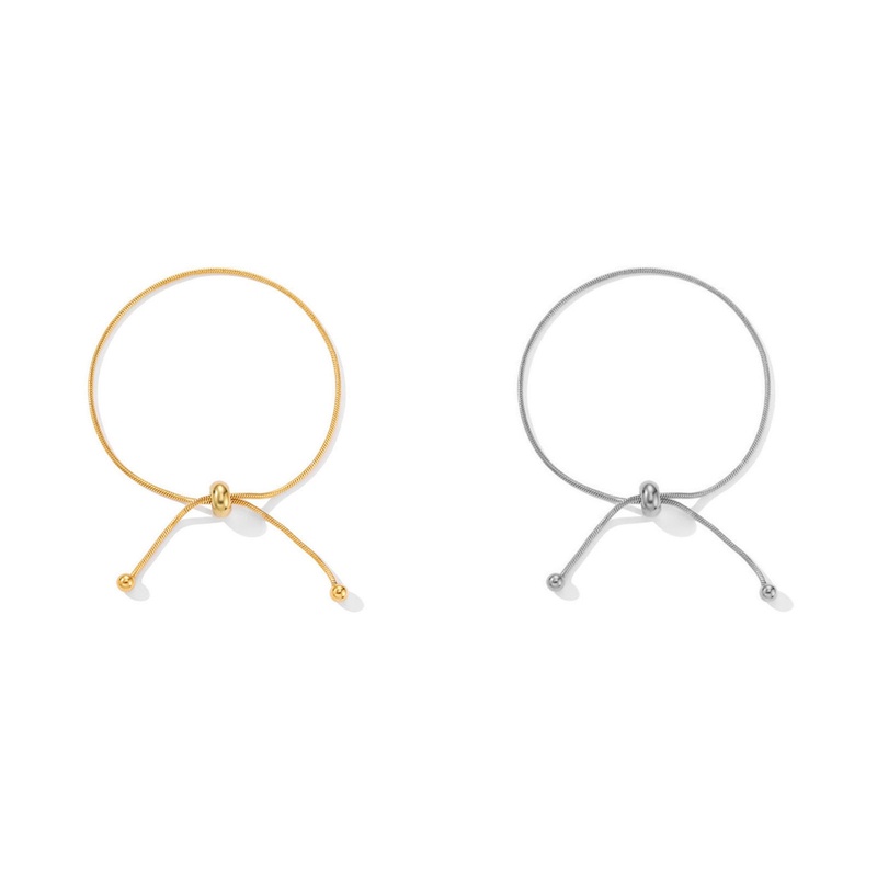 Ygt Vòng Tay Dạng Chuỗi Rắn Bằng Thép Titan Màu Vàng Điều Chỉnh Được Thiết Kế Đơn Giản Cho Nam Và Nữ