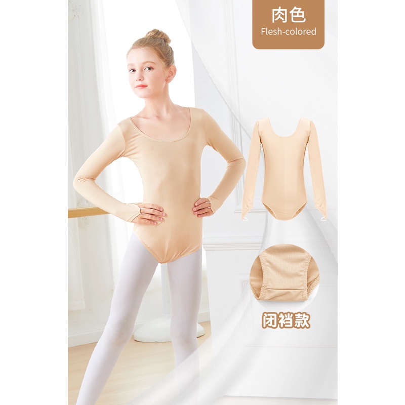 Bộ Đồ Tập Múa Ballet Màu Nude Chuyên Dụng Cho Bé Gái