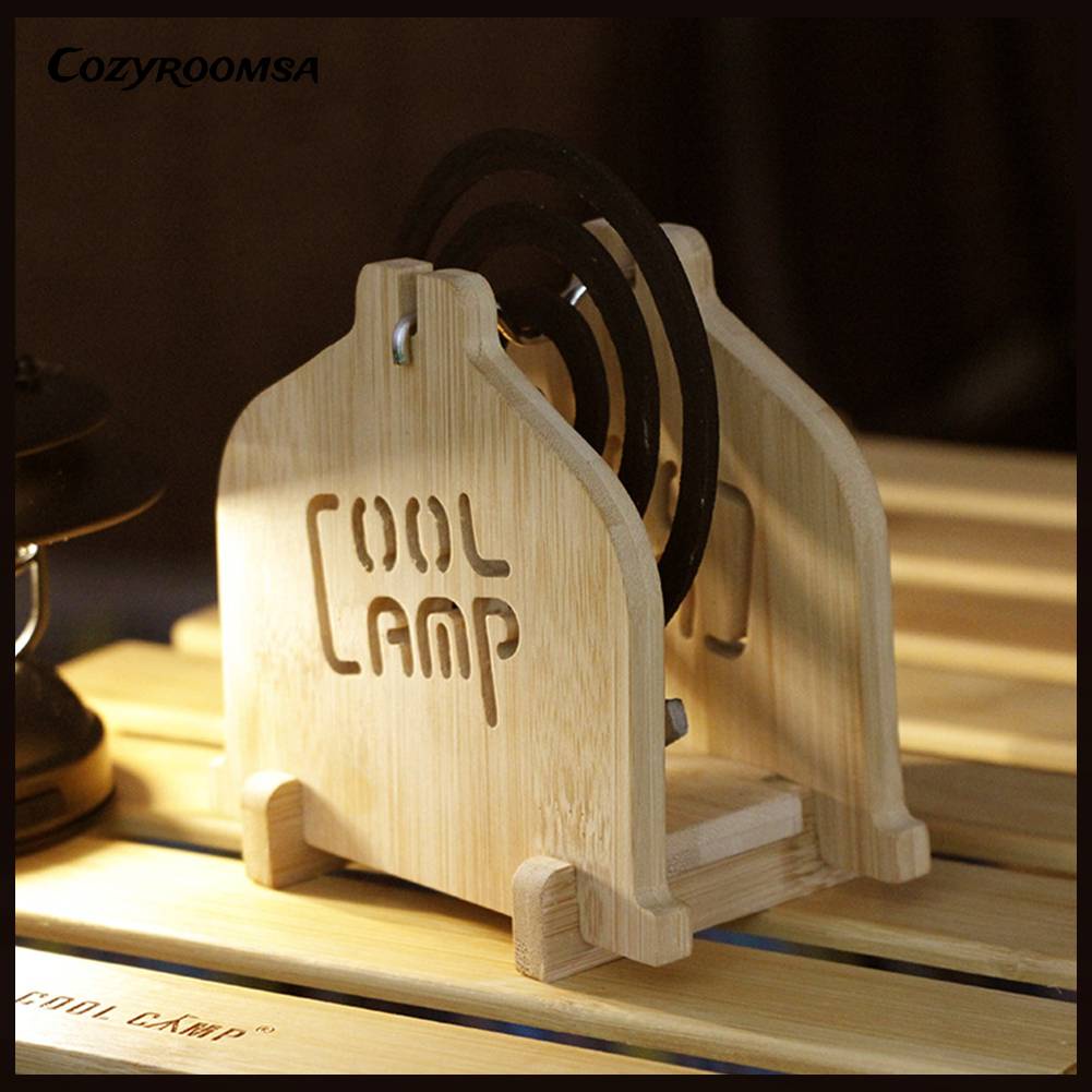 Giá Đỡ Nhang Muỗi Bằng Tre Phong Cách Cổ Điển Tiện Dụng Cho Cắm Trại