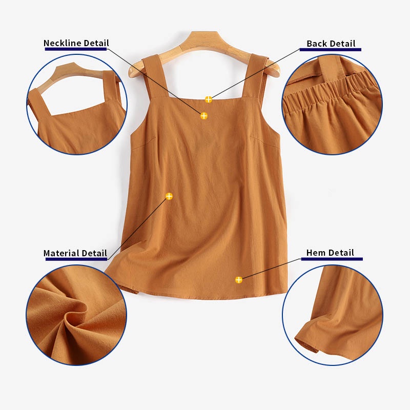 Zanzea Áo Nữ Không Tay Cổ Vuông Thời Trang Vintage