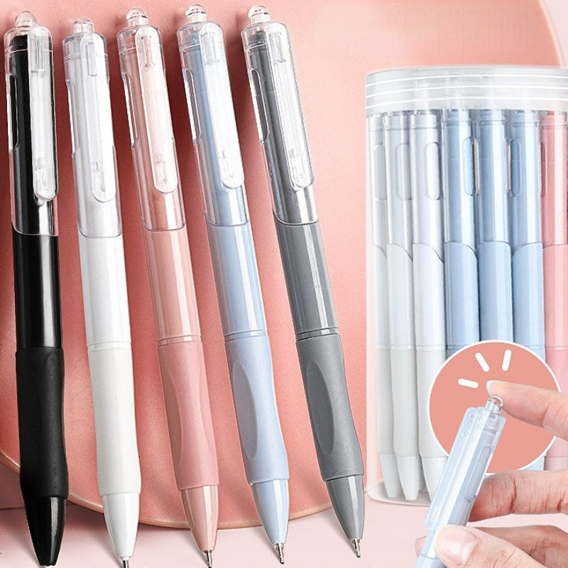 Bút Bi Mực Đen / Xám 0.5mm Nhanh Khô Họa Tiết Hoạt Hình Dễ Thương Tiện Dụng Cho Học Sinh / Văn Phòng
