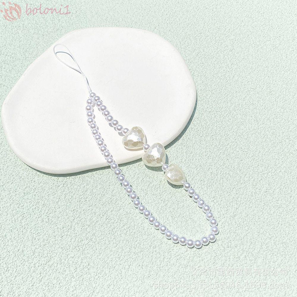 Dây Đeo Cổ Tay Ngắn Gắn Điện Thoại Họa Tiết Trái Tim Dễ Thương