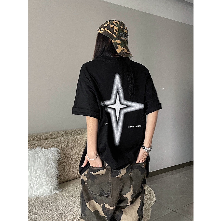 Áo Thun Tay Ngắn Cổ Tròn In Chữ Phantom 250G Chất Liệu Cotton Nguyên Chất Thời Trang Cho Nam Và Nữ