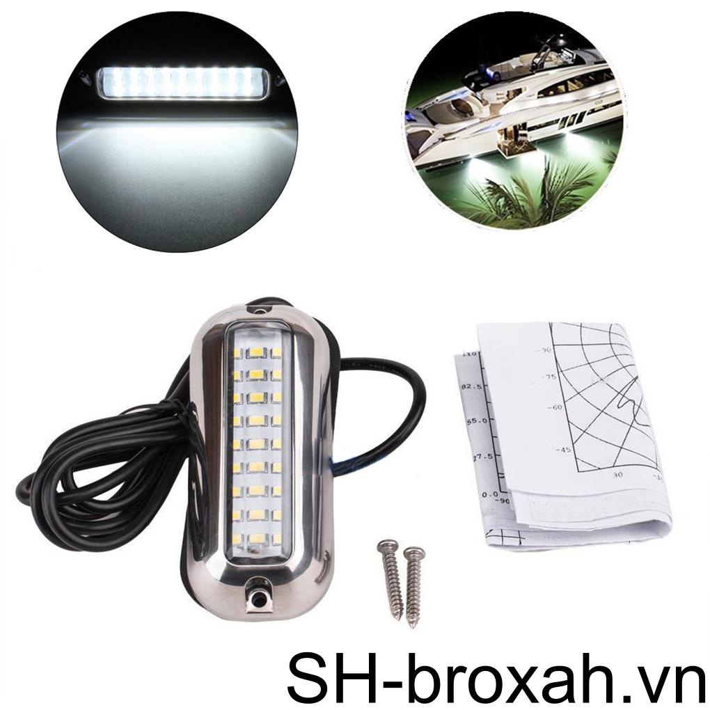 Đèn Led 27 Bóng 50W 12V Ánh Sáng Trắng Bằng Thép Không Gỉ Chống Nước Cho Tàu Thuyền