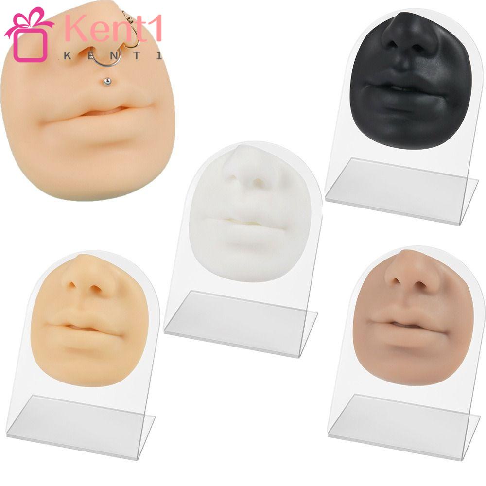 Mô Hình Mặt Silicone 5D Trưng Bày Khuyên Xỏ Cơ Thể Tái Sử Dụng Linh Hoạt Kat1