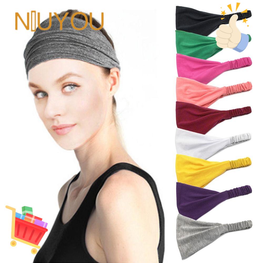 Bộ 3 Băng Đô Thể Thao Co Giãn Màu Sắc Trơn Dùng Khi Tập Yoga