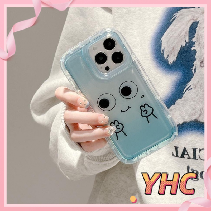 Ốp Lưng iPhone Chống Túi khí biểu cảm nhỏ màu xanh da trời chống chấn động bảo vệ máy ảnh TPU Cho Iphone 6 / 6S / 6splus / se / 7 / 7plus / 8 / 8plus / X / xs / xsmax / 11 / 12 / 13 / 14 / Plus / pro / pro max-742