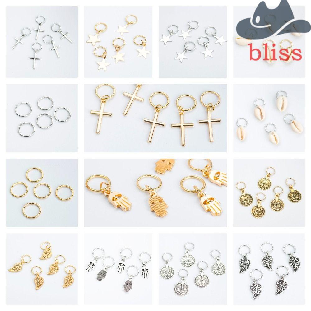 Bộ 5 Nhẫn Hợp Kim Tạo Kiểu Tóc Dreadlock DIY|Kẹp Tóc Thời Trang Cho Nữ