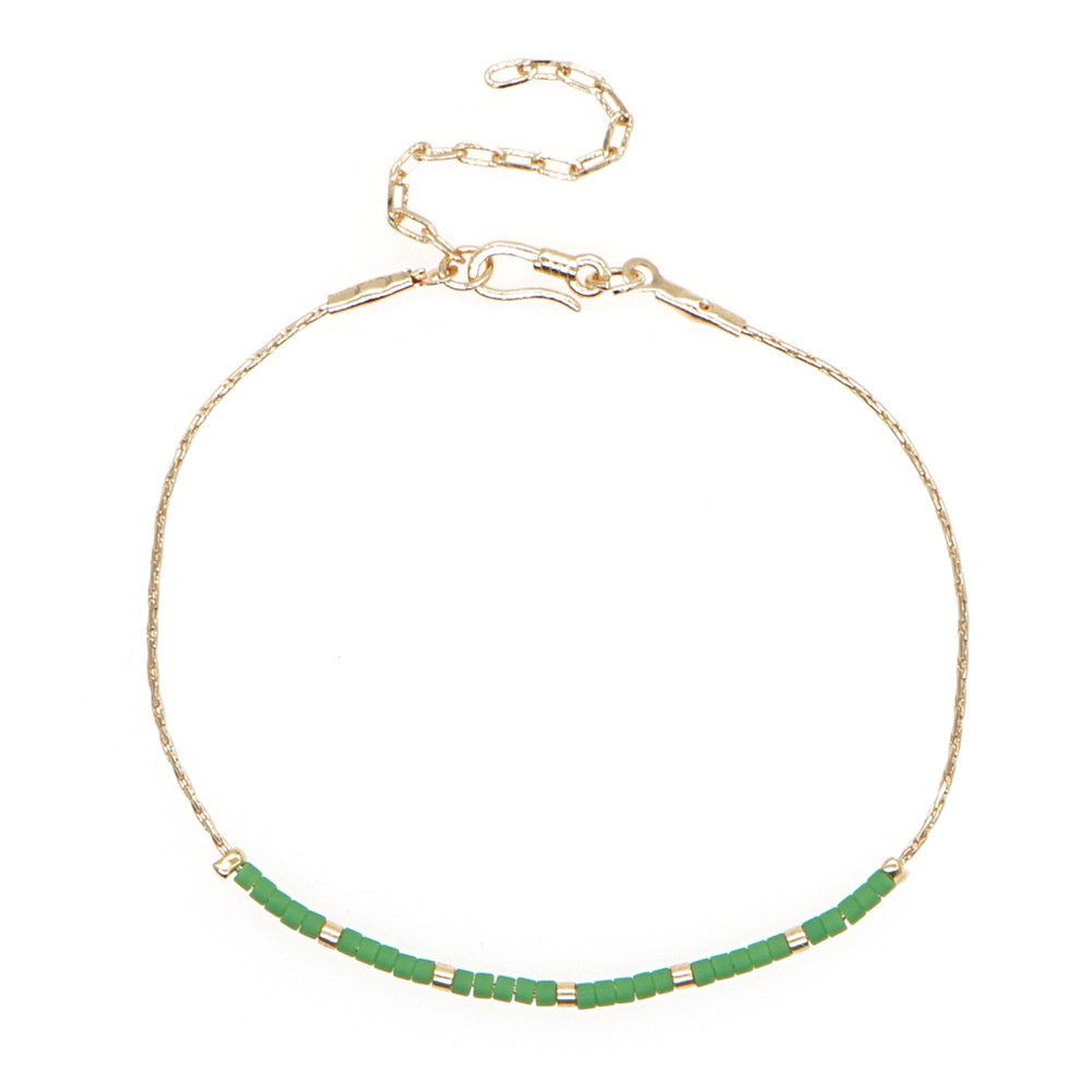 {Summer Hàng Mới Về!}Vòng Tay Chuỗi Hạt Đá Rêu Nhập Khẩu Nhật Bản Miyuki Niche Điều Chỉnh Được