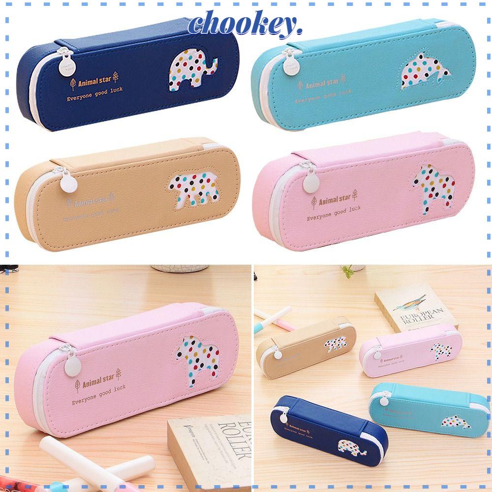 CHOOKEY Túi Đựng Bút Họa Tiết Hoạt Hình Xinh Xắn Đơn Giản
