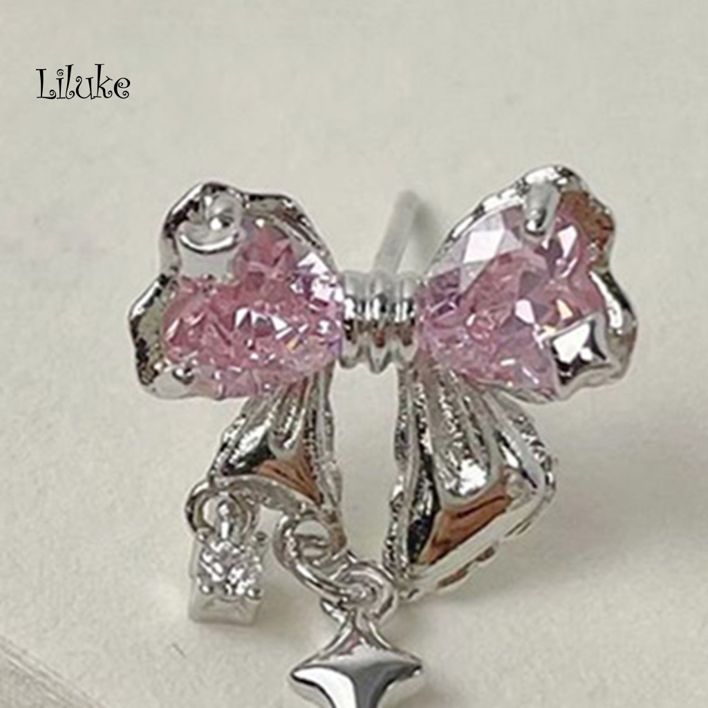 1 Đôi Bông Tai Dáng Dài Đính Đá Zircon Thời Trang
