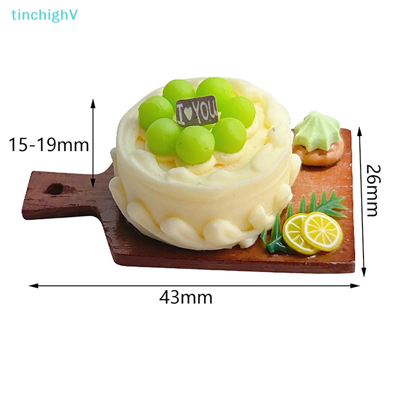 [TinchighV] Đồ Chơi Mô Hình Bánh Kem Tráng Miệng Trang Trí Nhà Búp Bê DIY