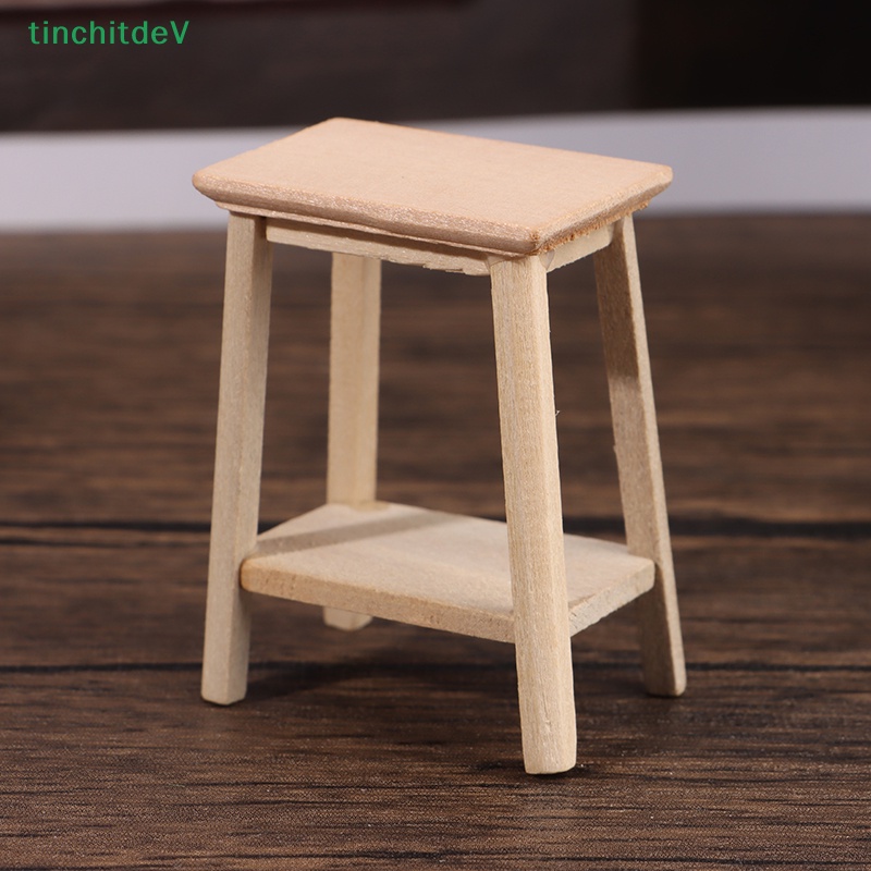 [TinchitdeV] Ghế Đẩu Cao Trưng Bày Trang Trí Nhà Búp Bê Thu Nhỏ 1: 12