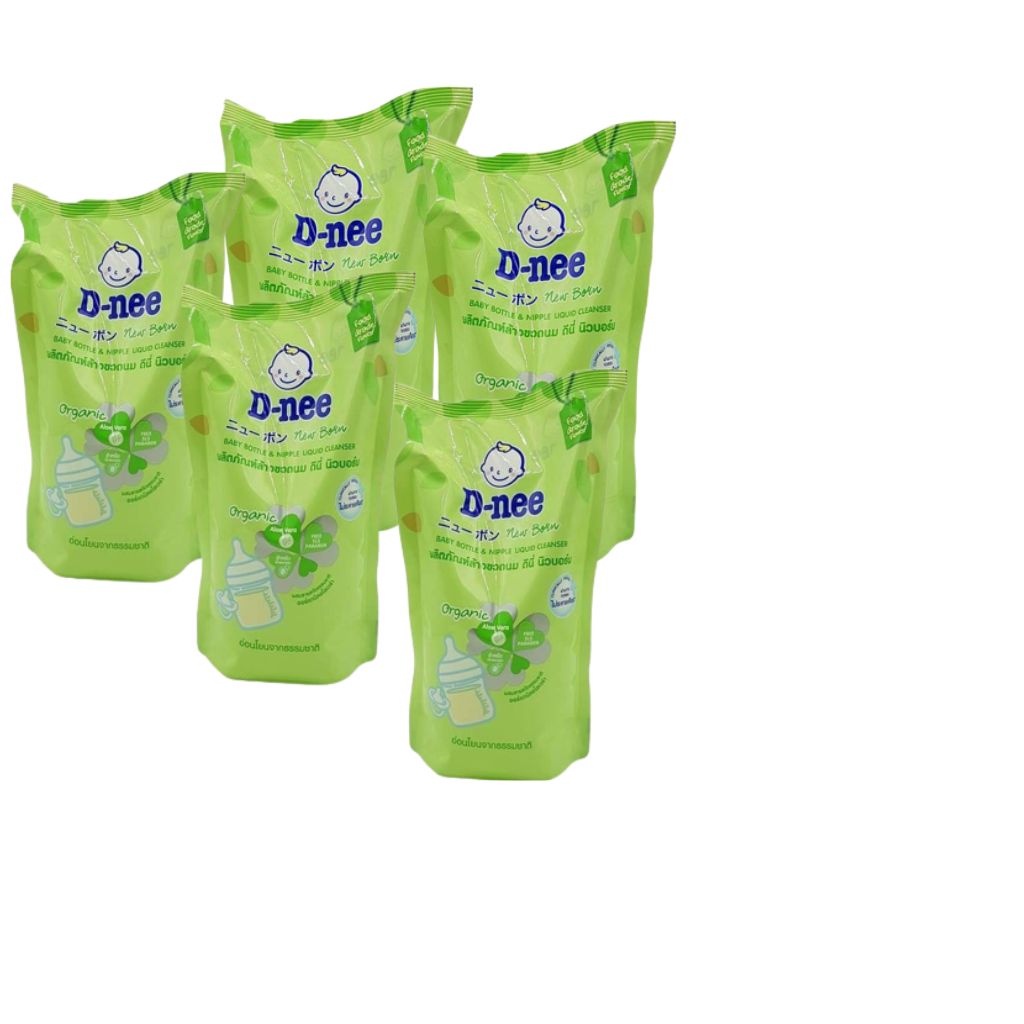 ComBo 5 TúiNước xúc bình sữa Dnee, rửa bình sữa Dnee dạng túi  550ml hàng THÁI ....