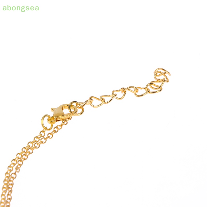 Vòng cổ Mặt Đá Trắng / Vàng In Họa Tiết Hoạt Hình abongsea Sáng Tạo Dễ Thương