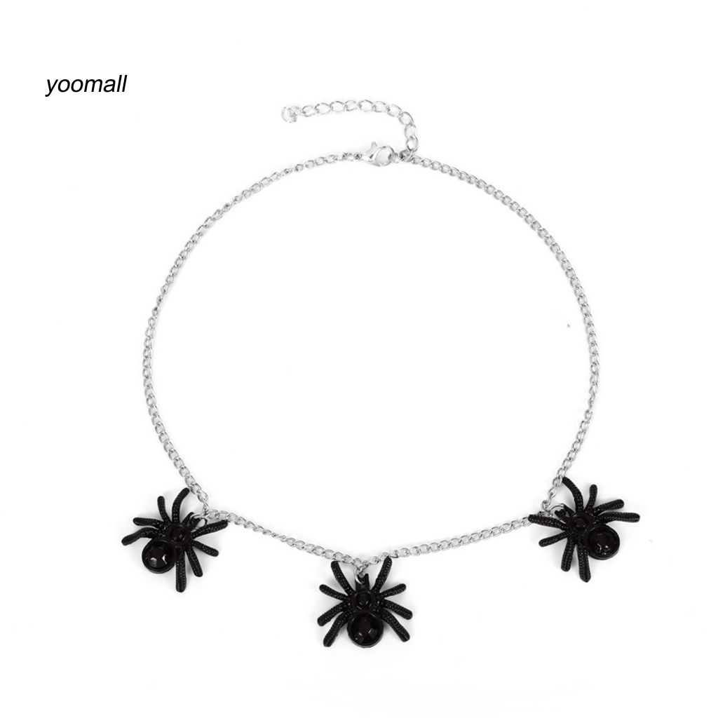 Vòng cổ Hợp Kim Mặt Hình Nhện Phong Cách Gothic Thời Trang