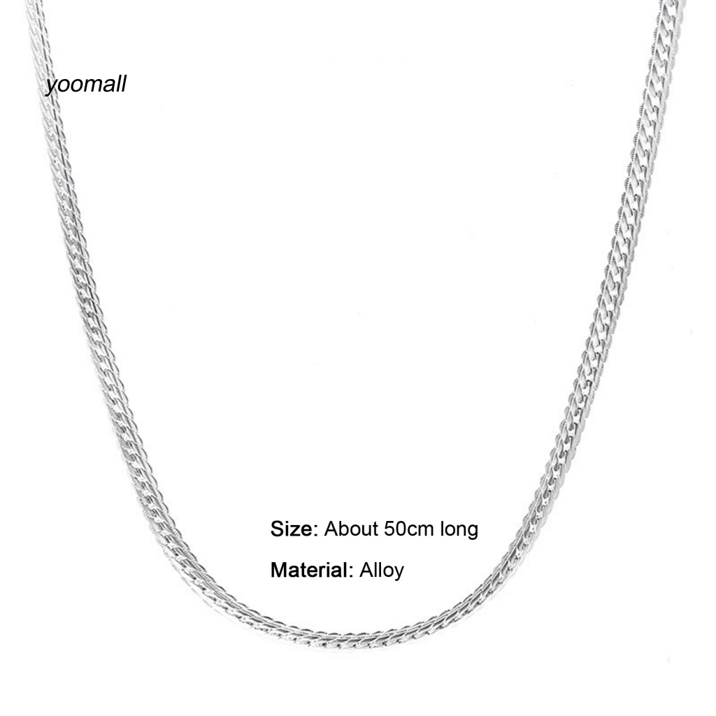 Vòng cổ Dạng Xoắn 20Inches 5mm Lâu Trôi Dễ Phối Đồ Thời Trang Dự Tiệc Cho Nam