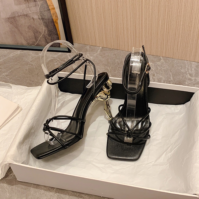 Xăng Đan Cao Gót Hở Ngón Kiểu Châu Âu Sành Điệu Cho Nữ