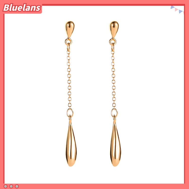 Khuyên Tai Tua Rua Dáng Dài Hình Giọt Nước Đơn Giản