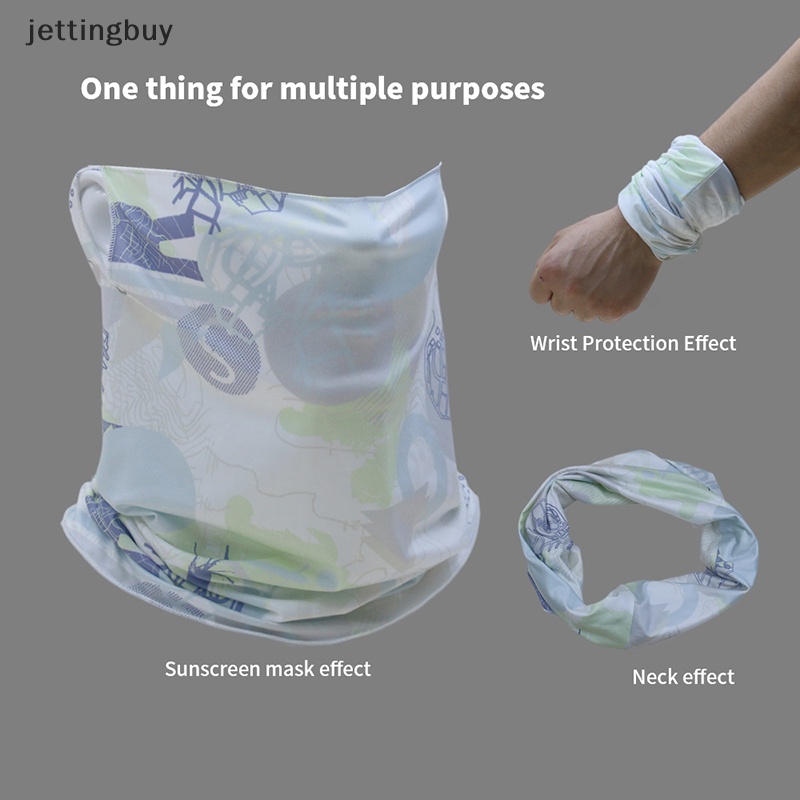 Jetting Khăn Choàng Lụa Lạnh Che Mặt Và Cổ Thoáng Khí Bảo Vệ Toàn Diện Chống Nắng Dùng Khi Đi Xe Đạp / Câu Cá Ngoài Trời