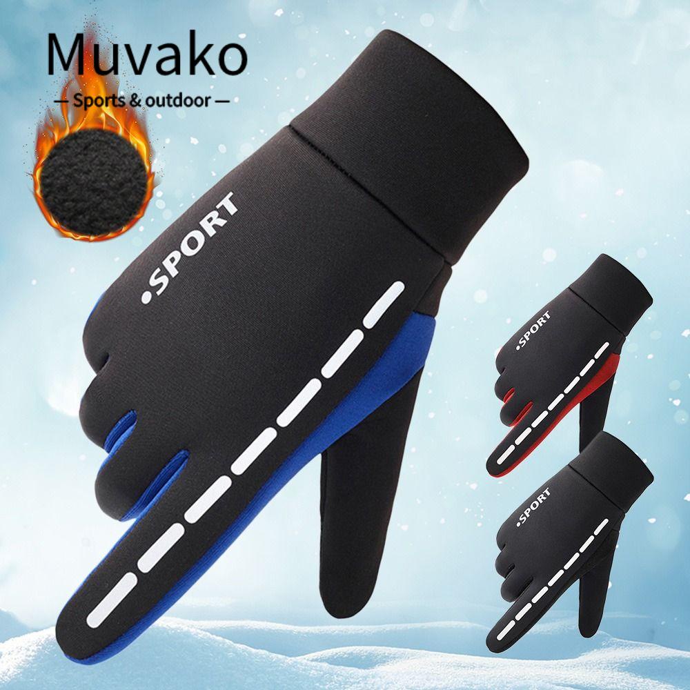 MUVAKO Găng Tay Lông Cừu Thể Thao Giữ Ấm Thời Trang Cho Nam