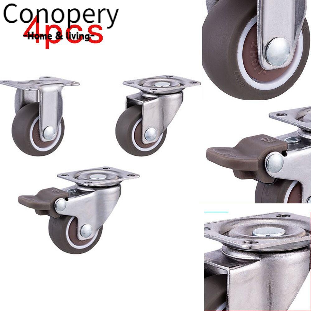 CONOPERY Bộ 4 Bánh Xe Đẩy Bảo Vệ Sàn Nhà Chống Ồn Có Phanh Xoay Tiện Dụng