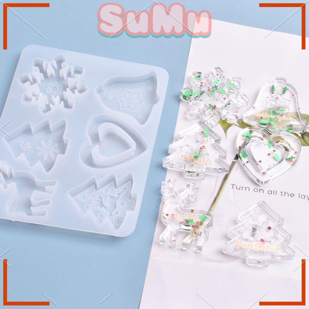 Khuôn Silicone Tạo Hình Làm Trang Sức DIY Chủ Đề Giáng Sinh